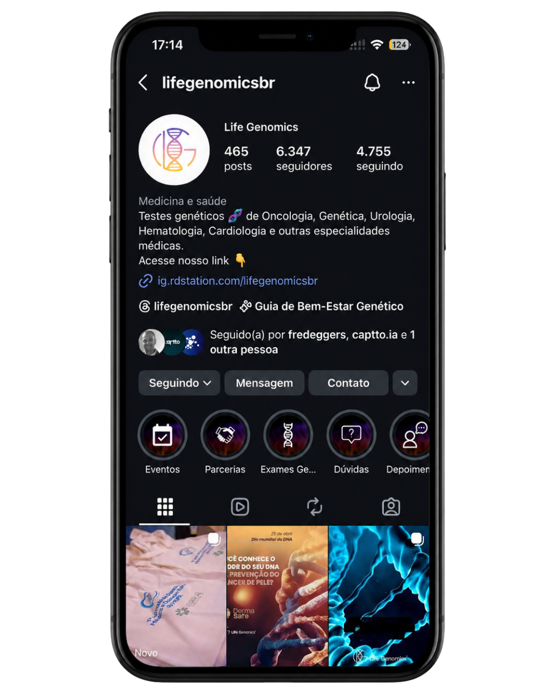 Amostra de Campanha Life Genomics 1